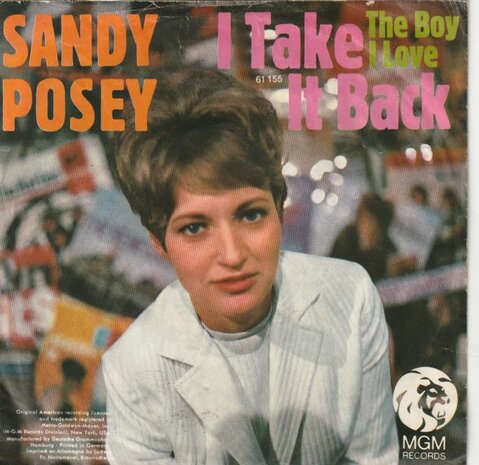 Sandy Posey - I take it back + The boy I love (Vinylsingle)