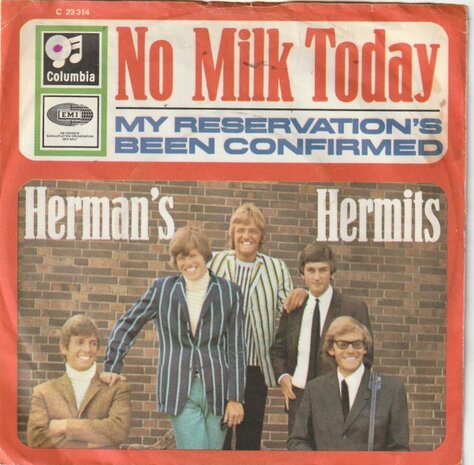 Herman's Hermits - No milk today + My reservation's been confirmed (Vinylsingle)