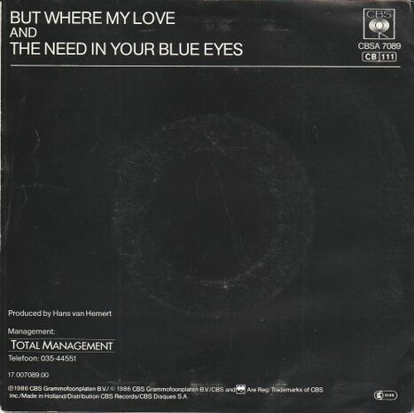 Rene Shuman - But where my love + The need in your eyes (Vinylsingle)