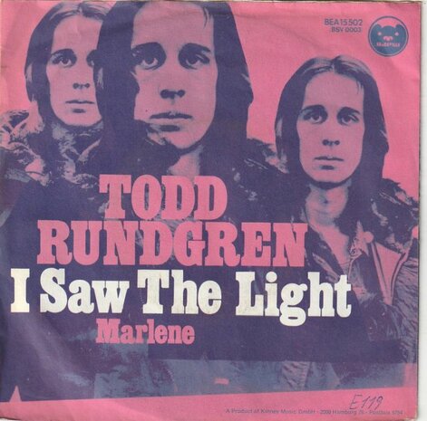 Todd Rundgren - I saw the light + Marlene (Vinylsingle)