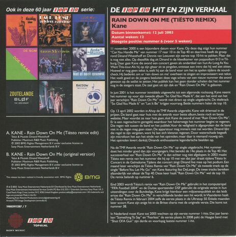 Kane - Rain Down On Me (Tiesto Remix) + (original) -PRE-ORDER- (Vinylsingle)
