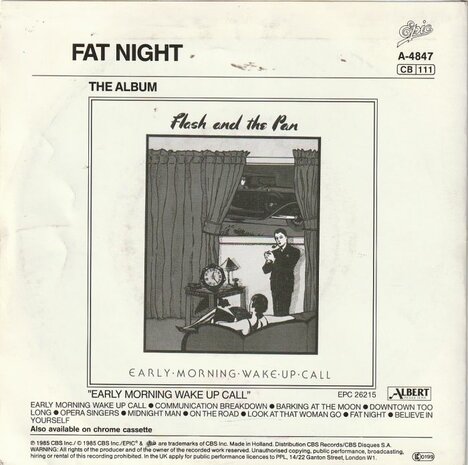 Flash & the Pan - Midnight man + Fat night (Vinylsingle)