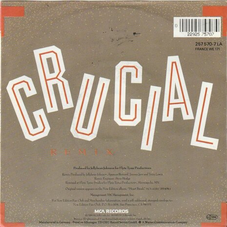 New Edition - Crucial + (instr.) (Vinylsingle)