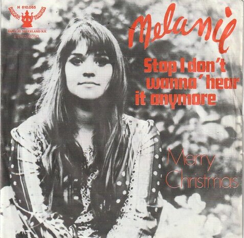 Melanie - Stop, I don't wanna hear it anymore + Merry christmas (Vinylsingle)