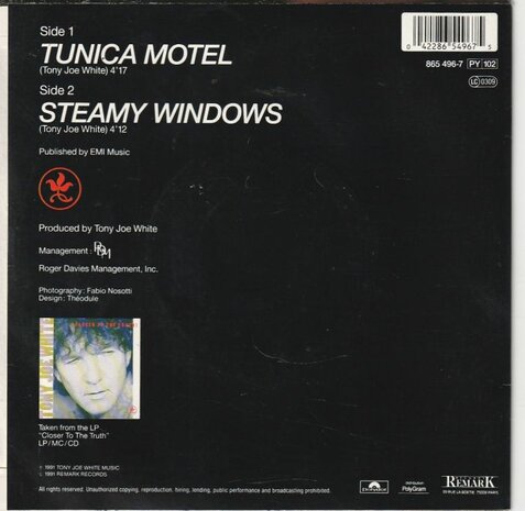 Tony Joe White - Tunica Motel + Steamy windows (Vinylsingle)