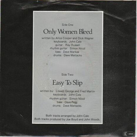 Julie Covington - Only women bleed + Easy to slip (Vinylsingle)