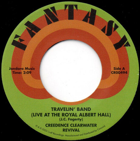Creedence Clearwater Revival - Travelin' Band (Live) + Who'll Stop The Rain (live) (Vinylsingle)
