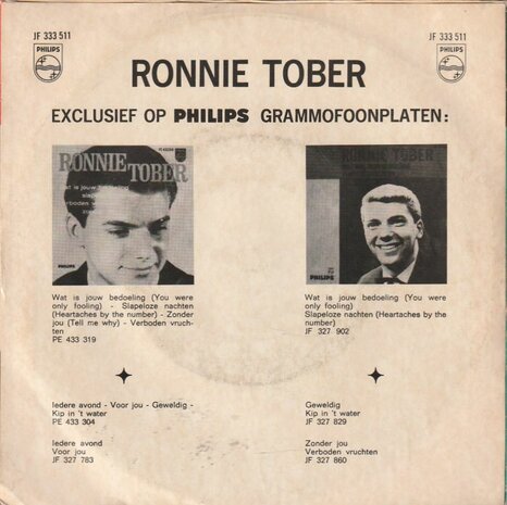 Ronnie Tober - Merci Cherie  + Een Hart Is Geen Hart (Vinylsingle)