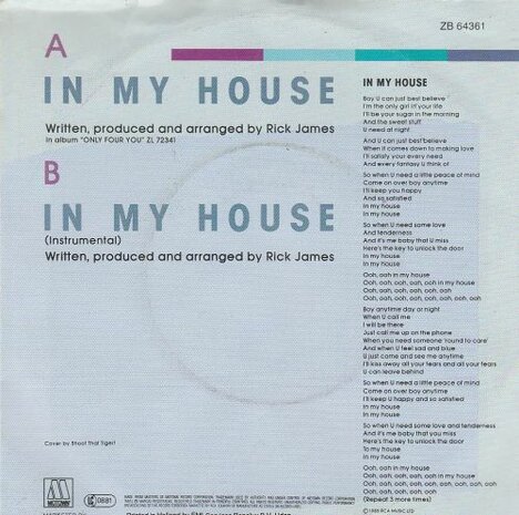 Mary Jane Girls - In my house + (instr) (Vinylsingle)