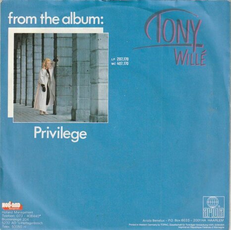 Toni Wille - Hungry nights + Sail away (Vinylsingle)