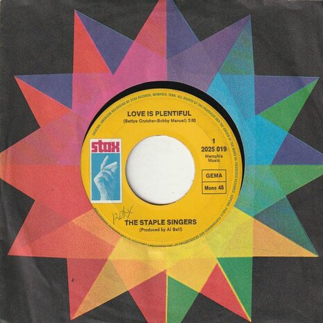 Staple Singers - Love Is Plentiful + Heavy Makes You Happy (Vinylsingle)