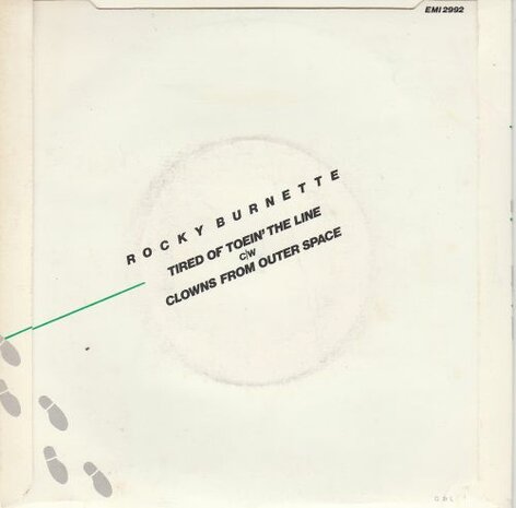 Rocky Burnette - Tired of toein'the line + Clowns from outer space (Vinylsingle)
