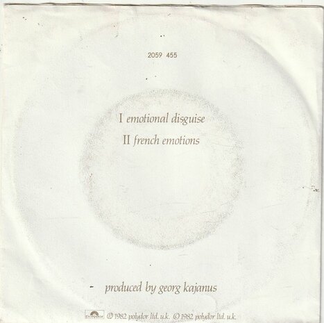Peter Godwin - Emotional disguise + French emotions (Vinylsingle)