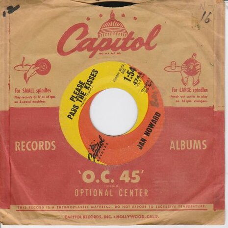Jan Howard - Tomorrow You Won't Even Know My Name + Please Pass The Kisses (Vinylsingle)