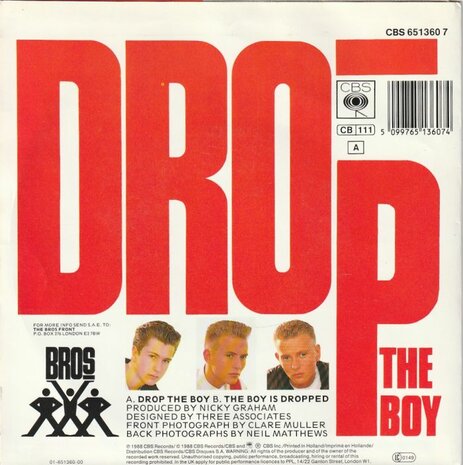Bros - Drop the boy +The boy is dropped (Vinylsingle)