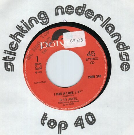 Blue Angel - I Had A Love + Fade (Vinylsingle)