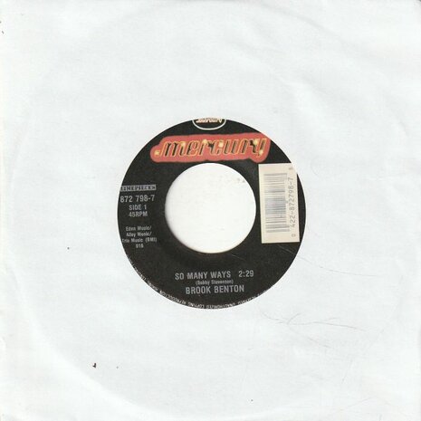 Brook Benton - So Many Ways + Endlessly (Vinylsingle)