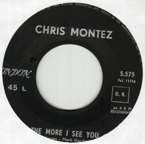 Chris Montez - The more I see you + You I love you (Vinylsingle)