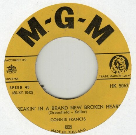 Conny Francis - Breakin' in a brand new broken heart + Someone else's boy (Vinylsingle)