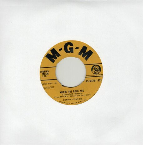 Conny Francis - Where the boys are + No one (Vinylsingle)