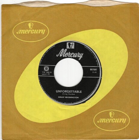 Dinah Washington - Unforgettable + Nothing In The World (Vinylsingle)