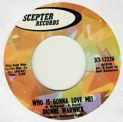 Dionne Warwick - Who is gonna love me + Always something there to remind me (Vinylsingle)