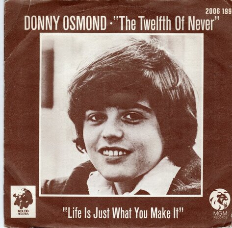 Donny Osmond - The twelfth of never + Life is just what you make it (Vinylsingle)