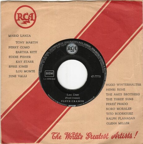 Floyd Cramer - Last Date + Sweetie Baby (Vinylsingle)
