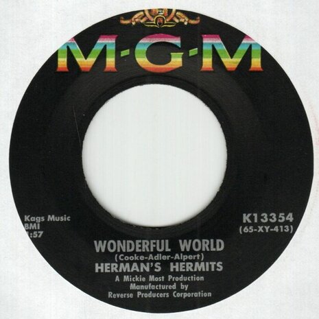 Herman's Hermits - Wonderful world + Traveling Light (Vinylsingle)
