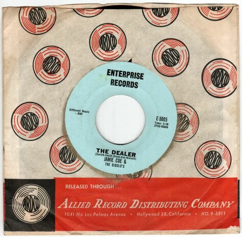 Jamie Coe - The Dealer + Close Your Eyes (Vinylsingle)
