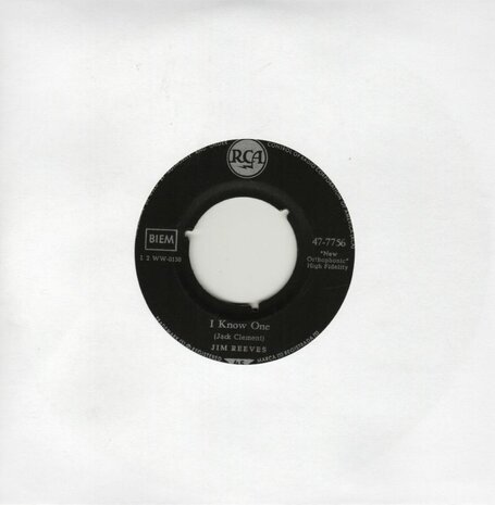 Jim Reeves - I Know One + I'm gettin' Better (Vinylsingle)