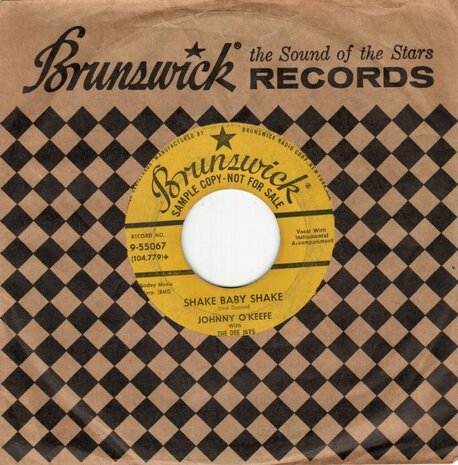 Johnny O'Keefe - Shake Baby Shake + Real Wild Child (Vinylsingle)