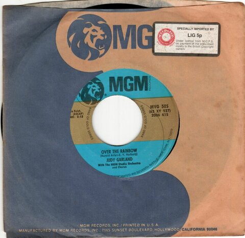Judy Garland - Ober the rainbow + You made me love you (Vinylsingle)
