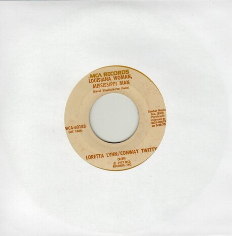 Loretta Lynn & Conway Twitty - As Soon As I Hang Up The Phone + Louisiana Woman (Vinylsingle)