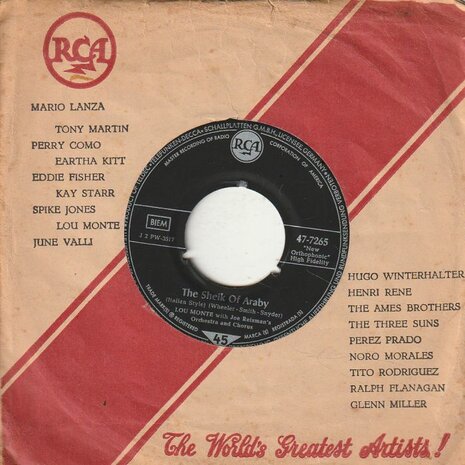 Lou Monte - The sheik of Araby + Eh, Marei (Vinylsingle)