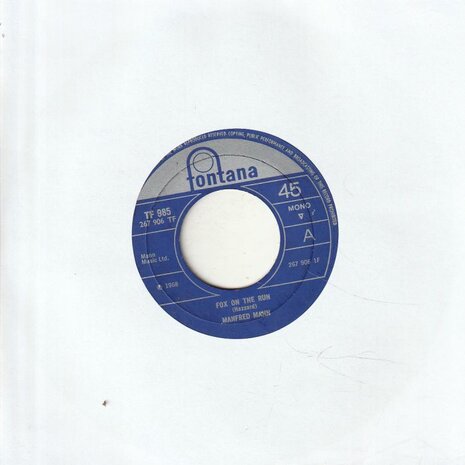 Manfred Mann - Fox on the run + Too many people (Vinylsingle)