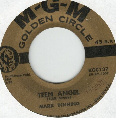 Mark Dinning - Teen angel + Bye now baby (Vinylsingle)