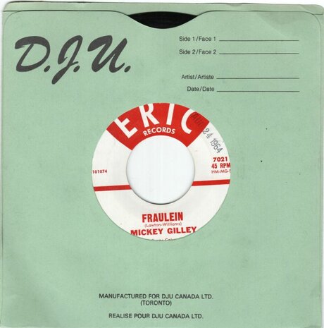 Mickey Gilley - Fraulein + Whole Lot Of Twistin' Going On (Vinylsingle)