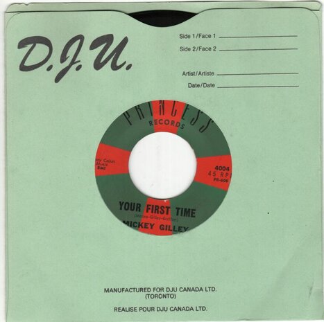 Mickey Gilley - Your First Time + Drive In Movie (Vinylsingle)