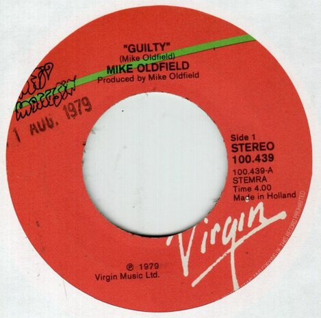 Mike Oldfield - Guilty + Excerpt From Incantations (Vinylsingle)