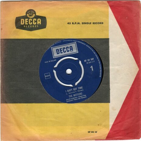 Motions - I ain't got time + Fantasy club (Vinylsingle)