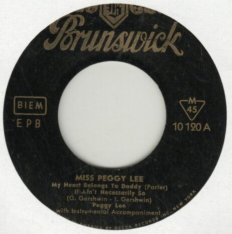 Peggy Lee - Miss Peggy Lee (EP) (Vinylsingle)