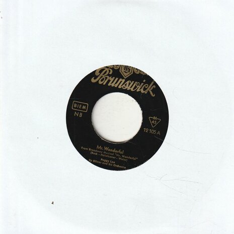 Peggy Lee - Mr. Wonderful + They Can't Take That Away From Me (Vinylsingle)
