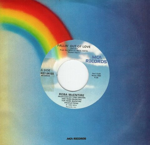Reba McEntire - Fallin' Out Of Love + Now You Tell Me (Vinylsingle)