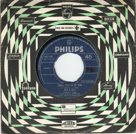 Rob Hoeke & Hein van der Gaag - Small Talk To My Son + Cuban Boogie (Vinylsingle)