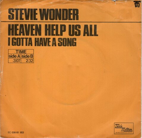 Stevie Wonder - Heaven help us all + I gotta have a song (Vinylsingle)