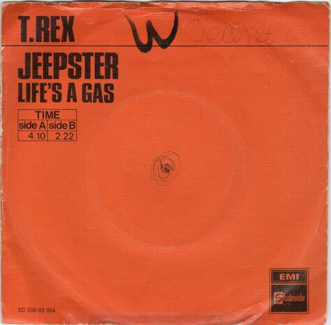 T. Rex - Jeepster + Life's a gas (Vinylsingle)