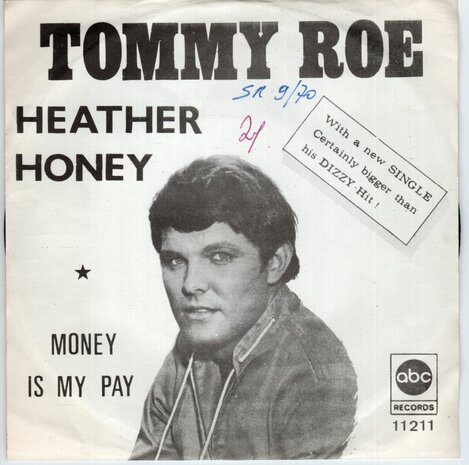 Tommy Roe - Heather honey + Money is my pay (Vinylsingle)