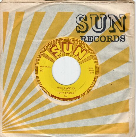 Tony Rossini - Well I Ask Ya + Darlena (Vinylsingle)