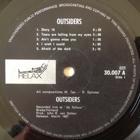 The Outsiders - Outsiders (Vinyl LP)